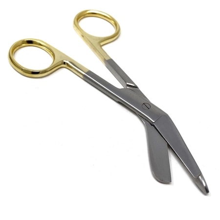 A2Z Scilab Supercut Lister Bandage Scissors 4.5", One Serrated Blade Gold Handle A2Z-ZR053